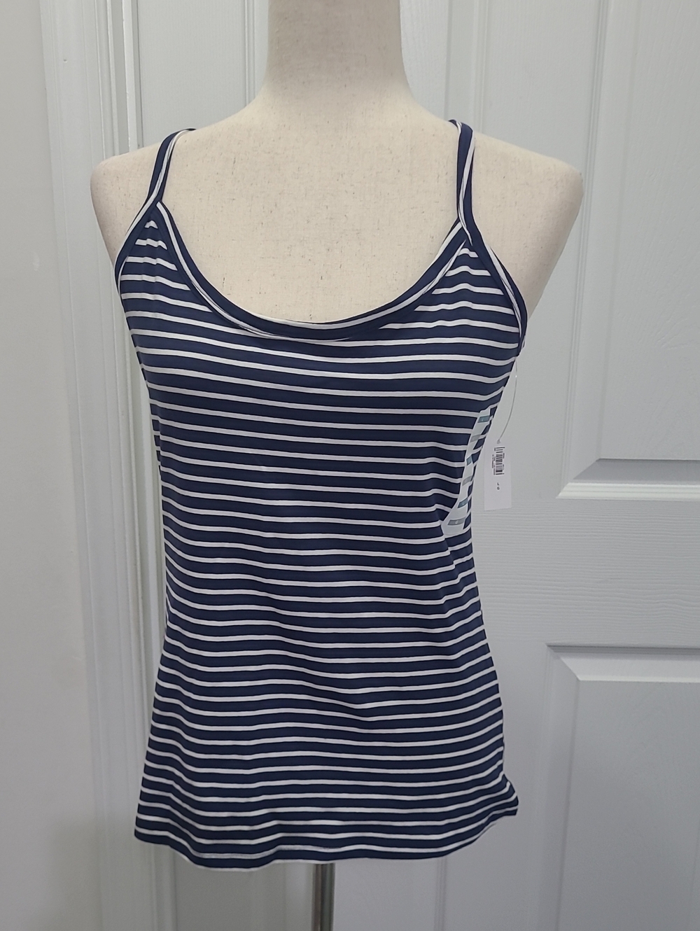 Old Navy Navy & White Stripe Women's Tank Top